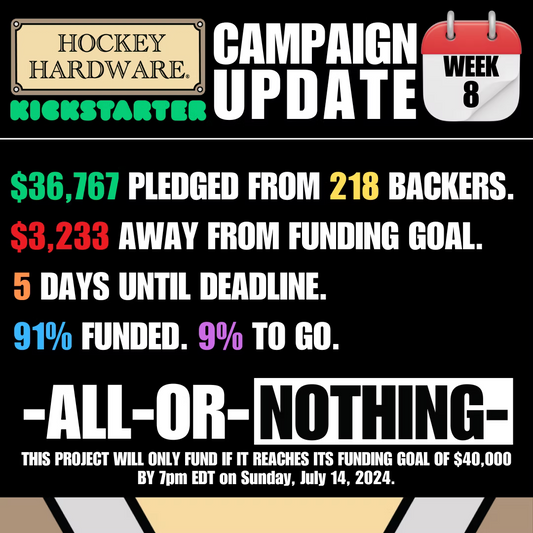 Hockey Hardware Kickstarter Update: Week 8